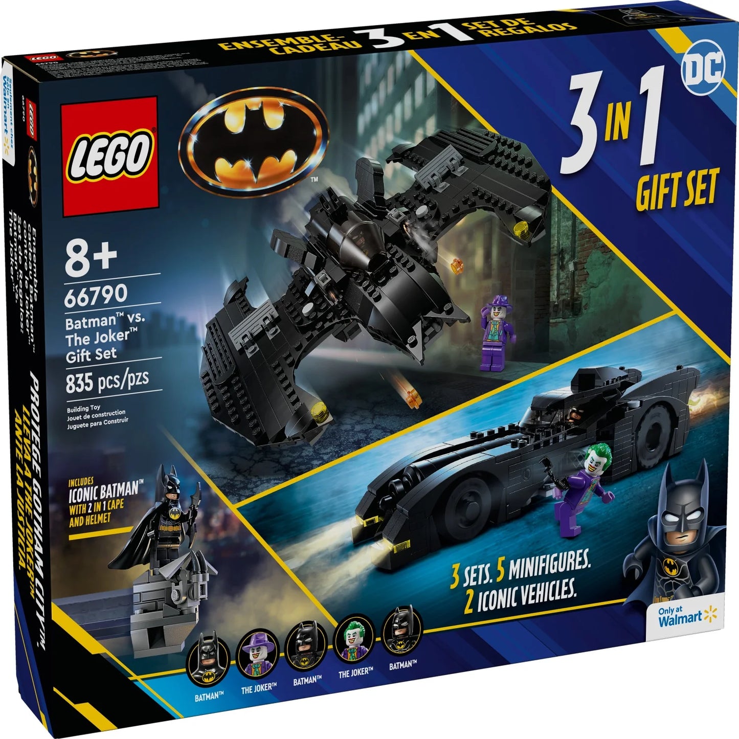 Super Heroes Bundle Pack, Batman, 3 in 1 Gift Set (Sets 30653, 76224, and 76265) - Batman vs. The Joker Gift Set