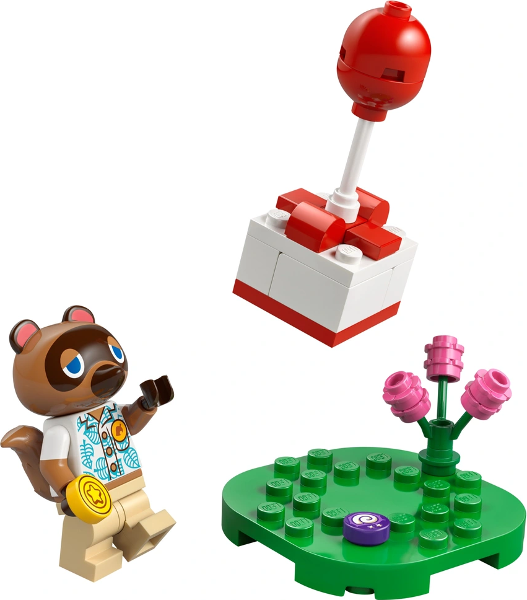 Tom Nook and Flying Present Paper Bag