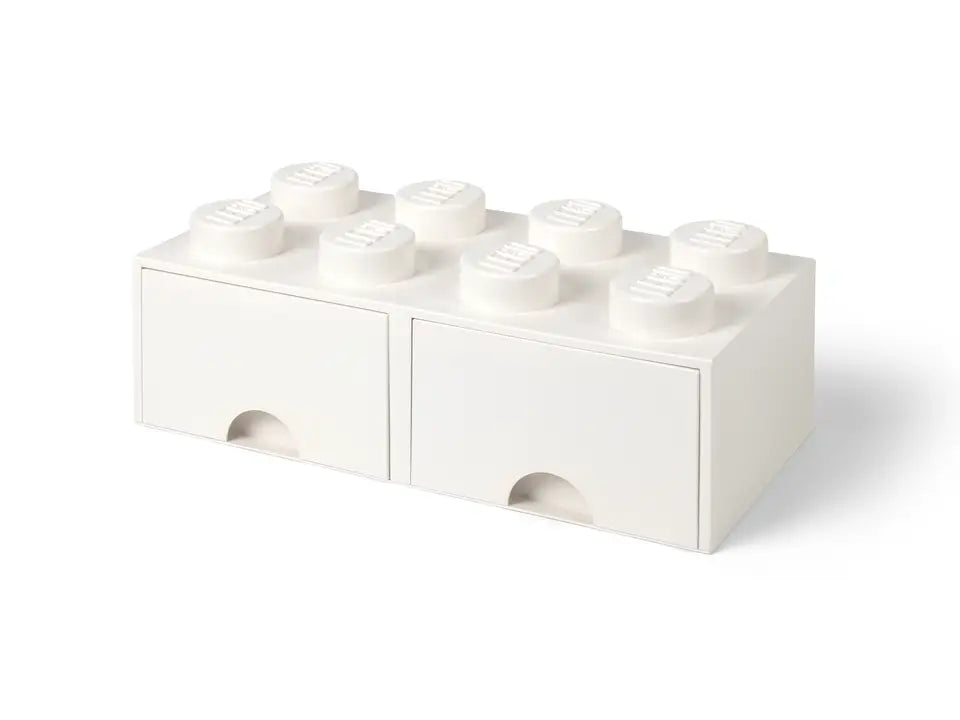 8-Stud Brick Drawer White