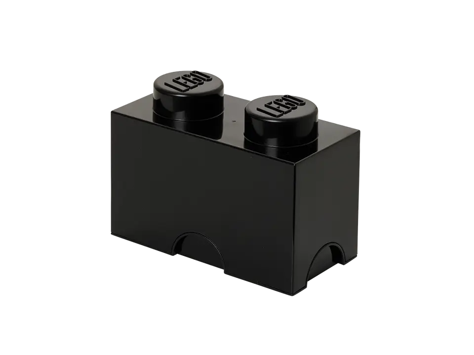 2-Stud Brick Black