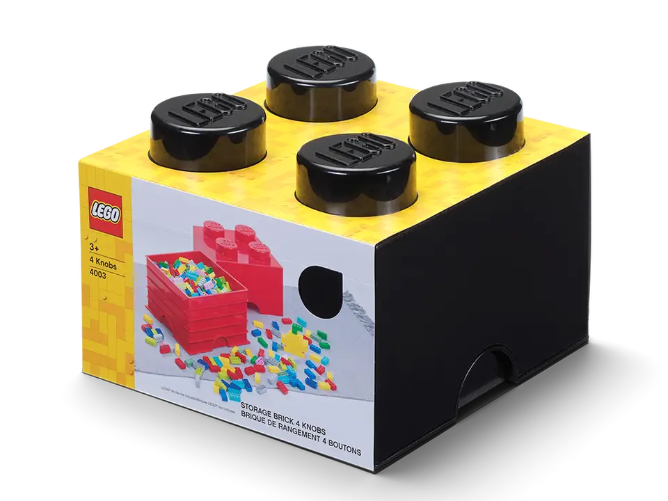 4-Stud Brick Black