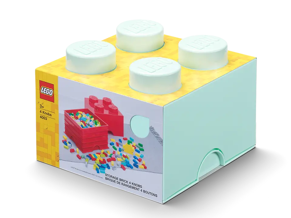 4-Stud Brick Aqua Light Blue