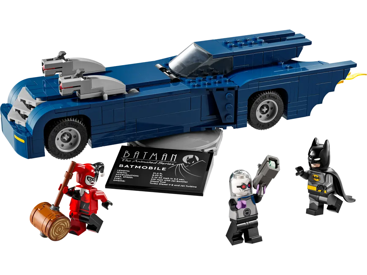 Batman™ with the Batmobile™ vs. Harley Quinn™ and…