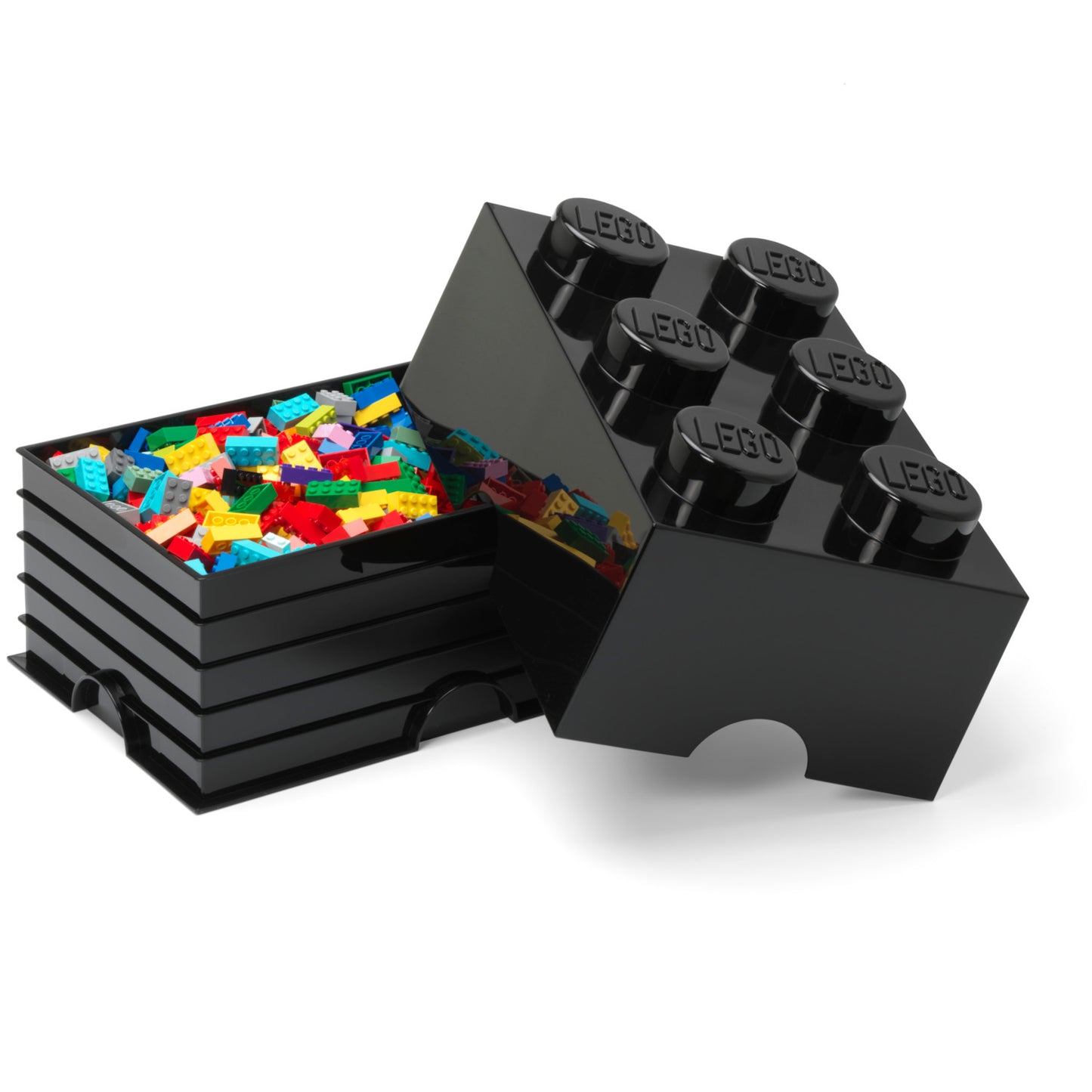 6-Stud Brick Black