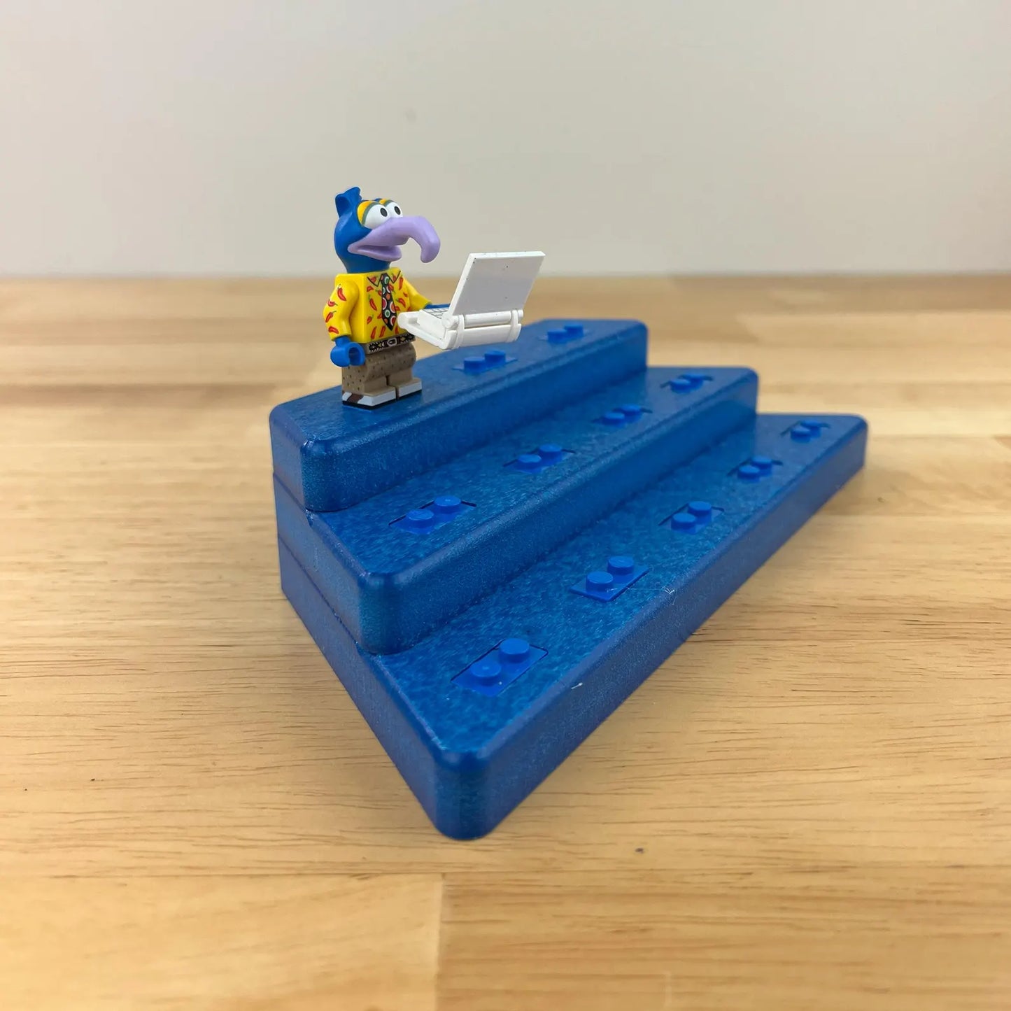 BLACK Podium Display - Blue Blocks