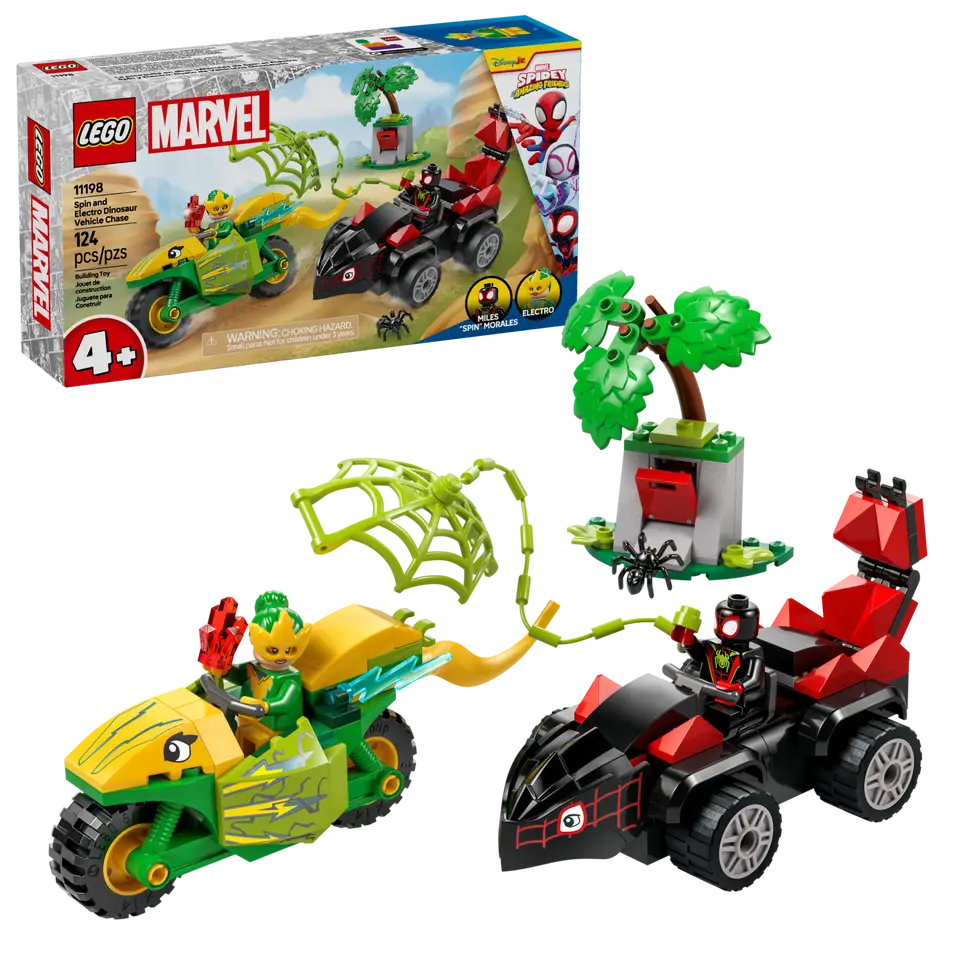 Spin and Electro Dinosaur Vehicle Chase