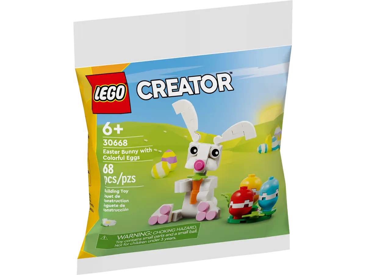 Easter Bunny with Colorful Eggs polybag
