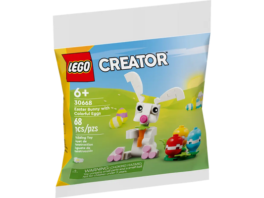 Easter Bunny with Colorful Eggs polybag