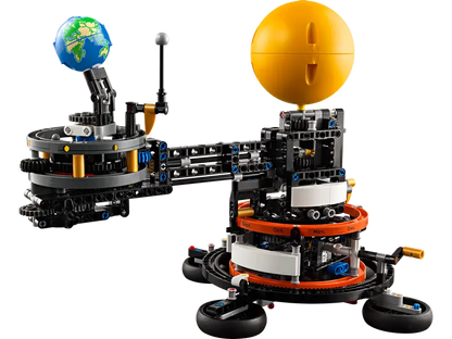 Planet Earth and Moon in Orbit