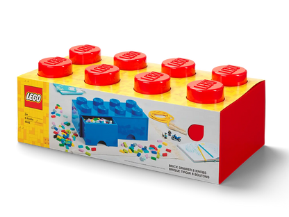 8-Stud Brick Drawer Red