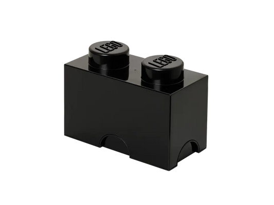 2-Stud Brick Black