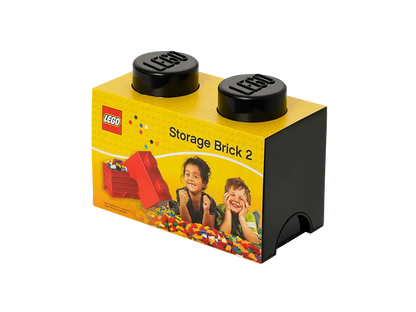 2-Stud Brick Black