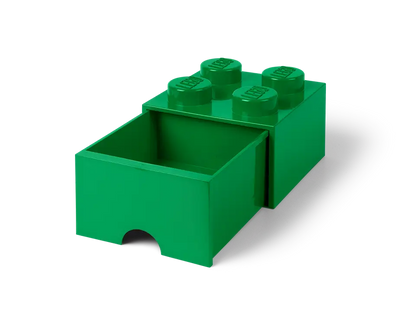 4-Stud Brick Drawer Dark Green