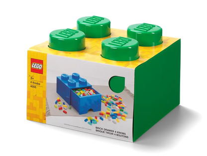 4-Stud Brick Drawer Dark Green