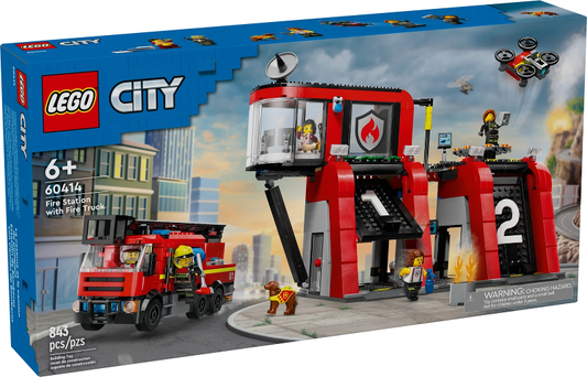 Fire Station with Fire Truck