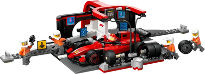 60443 F1® Pit Stop & Pit Crew with Ferrari Car