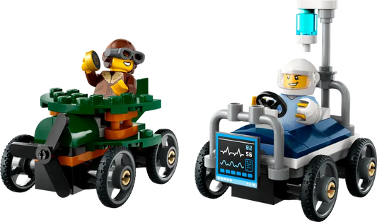 Airplane vs. Hospital Bed Race Car Pack