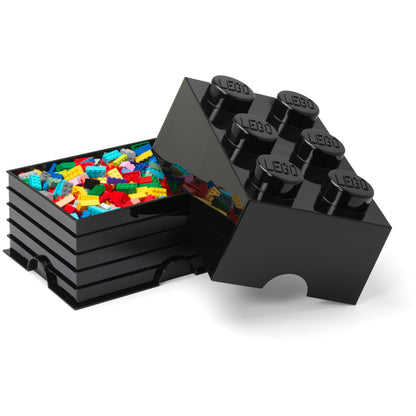 6-Stud Brick Black