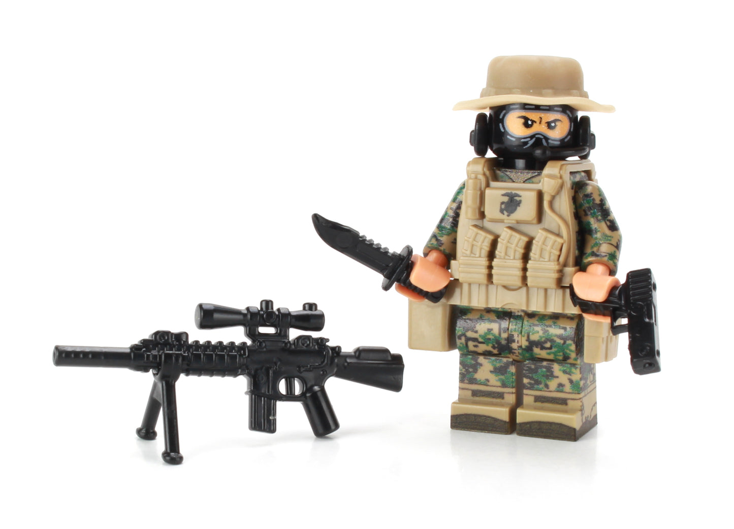 Battle Brick Minfigure Style 13 Force Recon Sniper Marine (43)