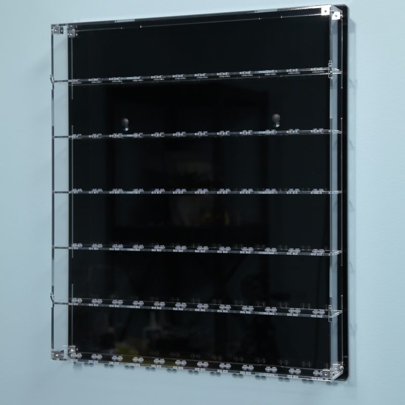 72 Figure Wall Mount Display Case - Black