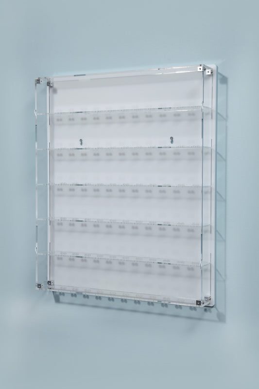 72 Figure Wall Mount Display Case - White