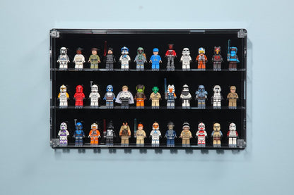 36 Figure Wall Mount Display Case - Black