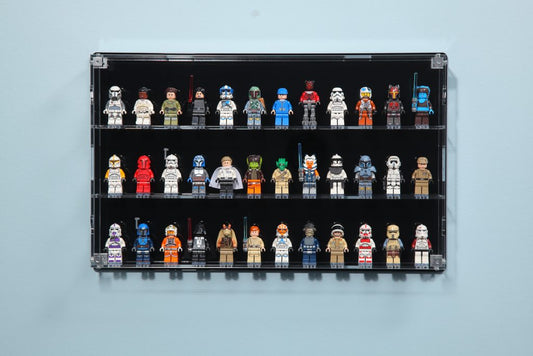 36 Figure Wall Mount Display Case - Black