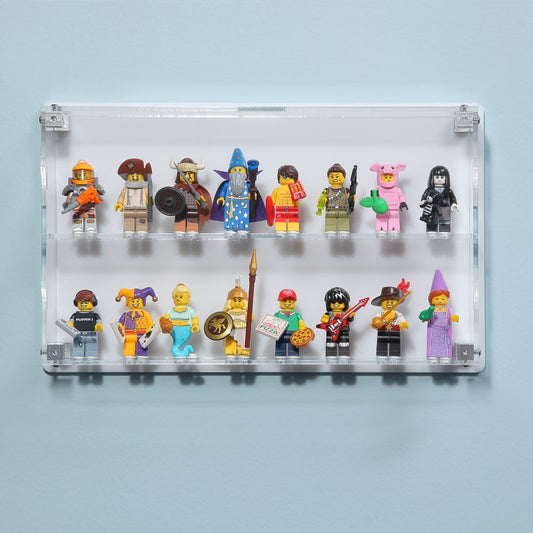 16 Figure Wall Mount Display Case - White