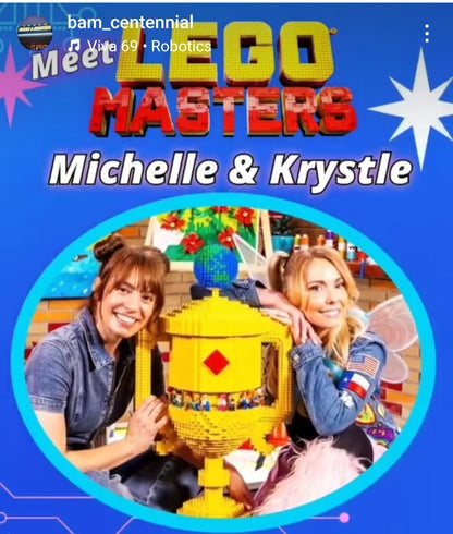 45 Minute Mosaics Class by LEGO Master Krystle Starr January 24th at 2:30!