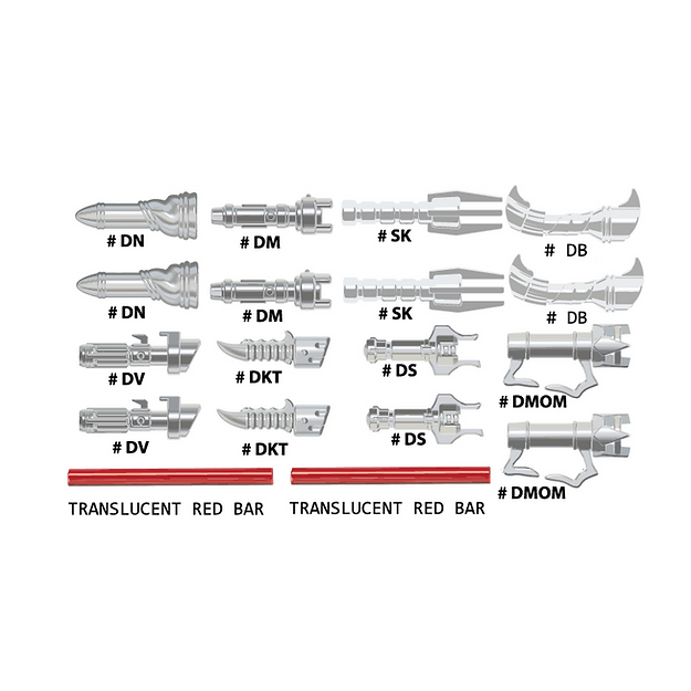 Dual Villain Hilts - Metallic