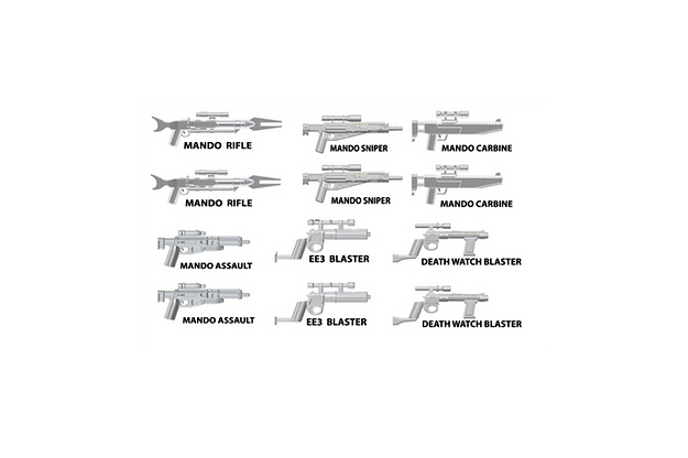 Mando Hunter Rifle METAL GREY Blaster pack