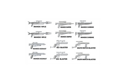 Mando Hunter Rifle METAL GREY Blaster pack