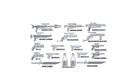 Mando Hunter METAL GREY Weapons pack
