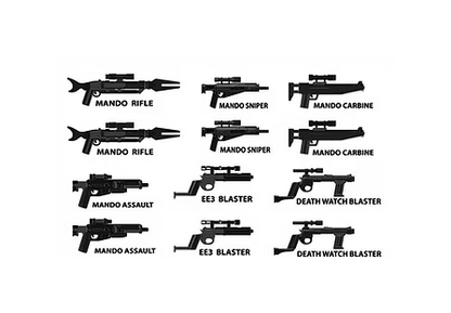 Mando Hunter Rifle BLACK Blaster pack