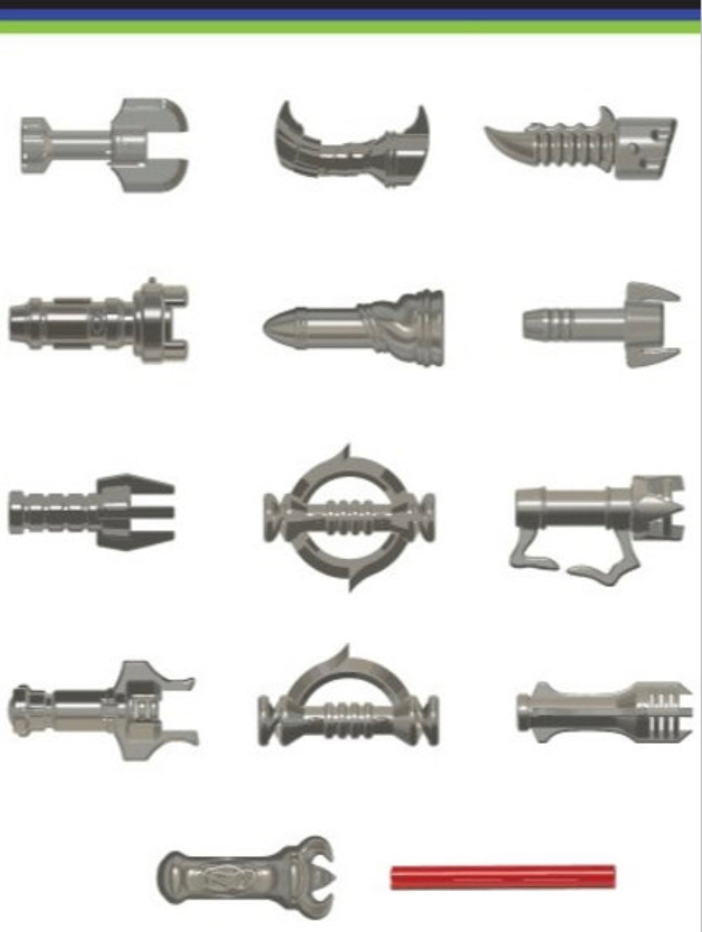 Space Villain Hilts - Metal Grey